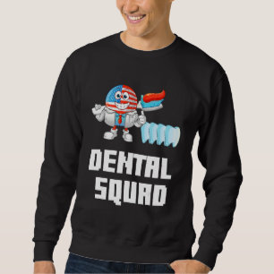 Sudadera Dentista del 4 de julio  Escuadrón dental patrióti