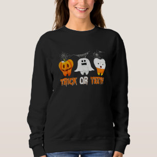 Sudadera Dentista Dental Dental Halloween Trick O Teeth
