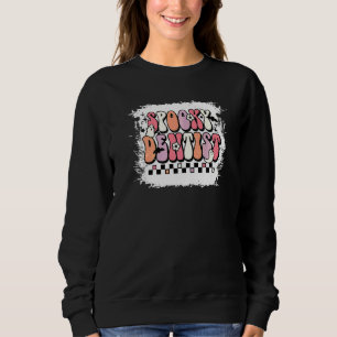 Sudadera Dentista Espeluznante Groovy Floral Fantasma Hallo