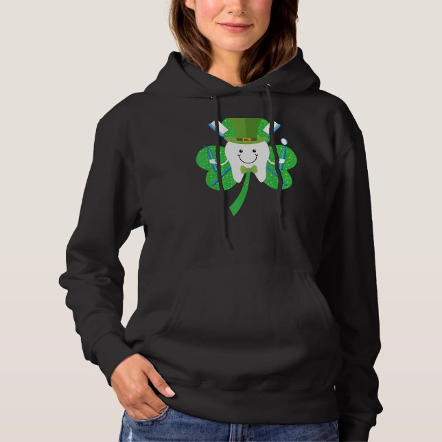 Sudadera Dentista Irlandés St Patricks Day Leprechaun (Anverso)