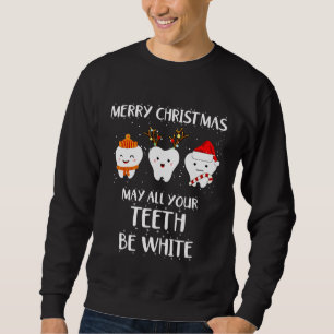 Sudadera Dentista Navidades graciosos Teeth Reindeer Santa 