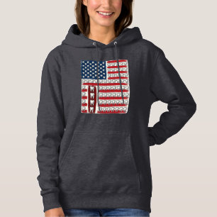 Sudadera Dentista Patriótico Bandera de Diente