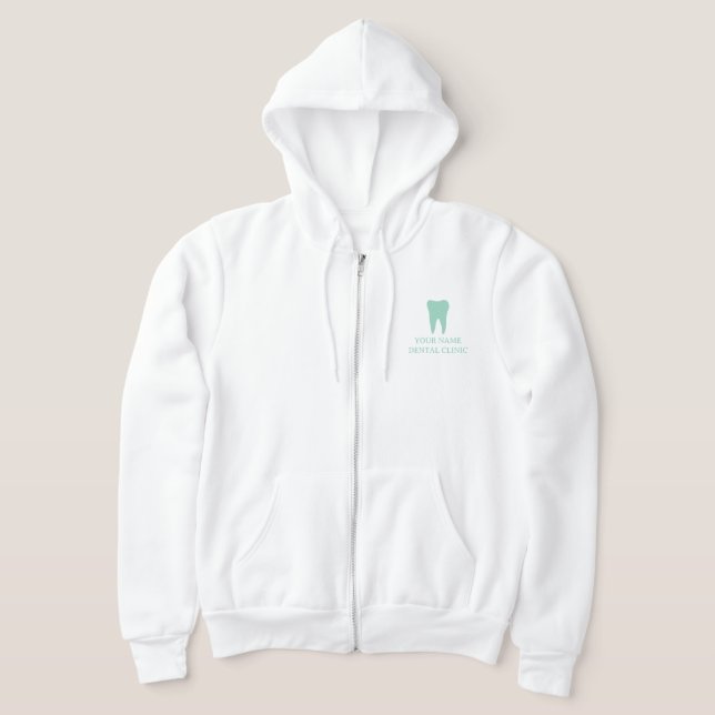 Sudadera Dentistry hoodie with custom molar tooth logo (Distribución)