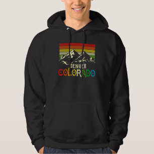 Sudadera Denver Colorado Retro Hombres Montañeses De Estado