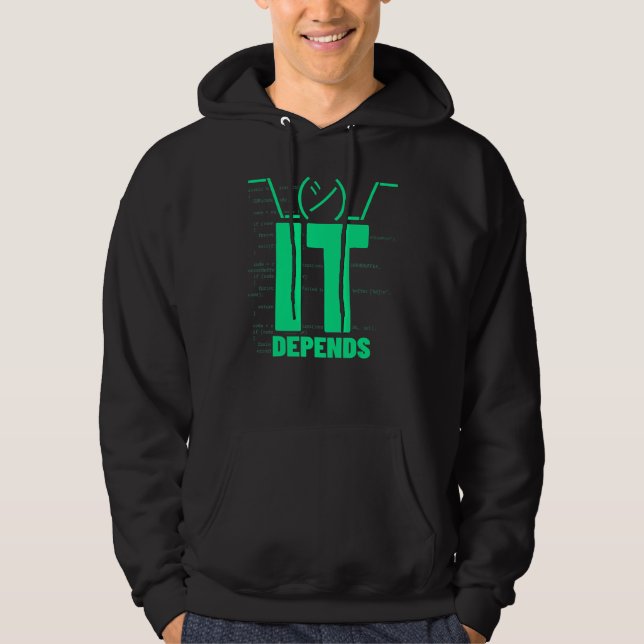 Sudadera Depende del programador de software ingeniero de T (Anverso)