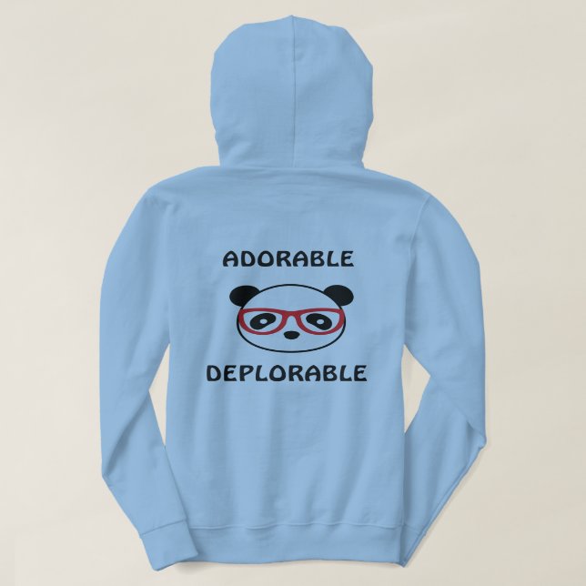 Sudadera Deplorable capucha - Adorable Panda deplorable Leó (Reverso del diseño)