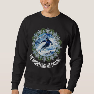 Sudadera Deporte de esquí de invierno - Las montañas están 