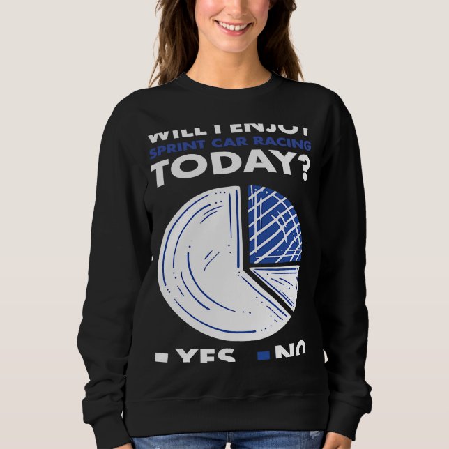 Sudadera Deporte: disfrutaré de la Carreras de Sprint Car (Anverso)