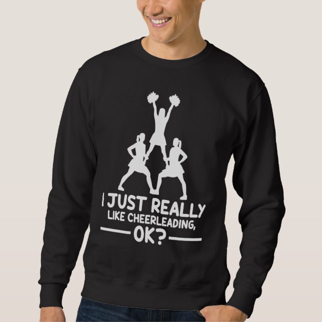 Sudadera Deportes animadores Me Gusta Realmente Cheerledin (Anverso)