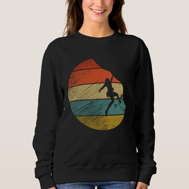 Sudadera Deportes de escalada en roca de estilo retro vinta (Anverso)