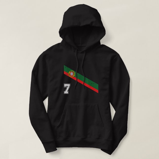 Sudadera Deportes de fútbol portugués número 7 (Diseño del anverso)
