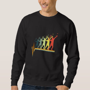 Sudadera Deportes De Shuttlecock De Ecg Heartbeat Badminton