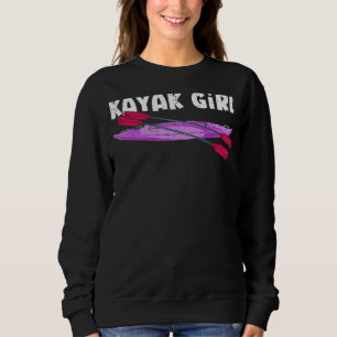 Sudadera Deportes Kayak Chicas Mujeres Kayaker Canoe Paddli