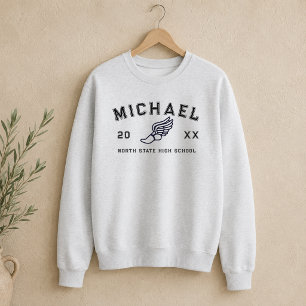 Sudadera Deportista de graduación personalizada con letra u