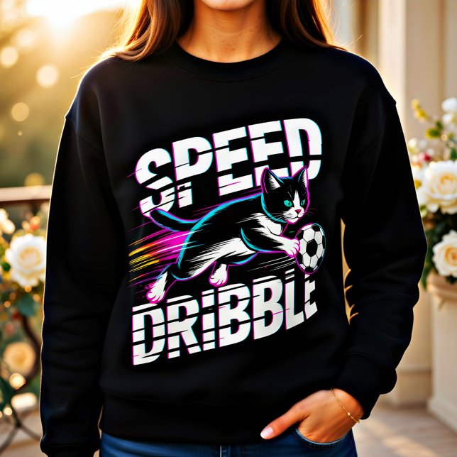 Sudadera deportiva Dynamic Soccer Cat para mujeres (Subido por el creador)