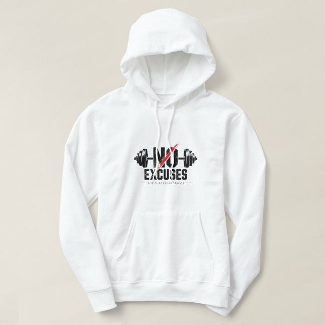 Sudadera deportiva sin excusas (Diseño del anverso)