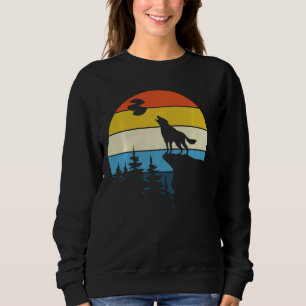 Sudadera Depredador de animales de bosque retro Wol de llen