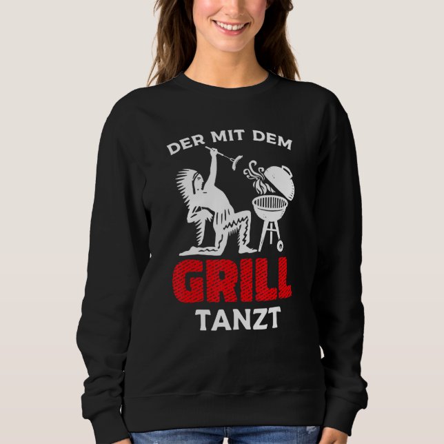 Sudadera Der Mit Dem Grilltanzt Grillchef Barbecue (Anverso)