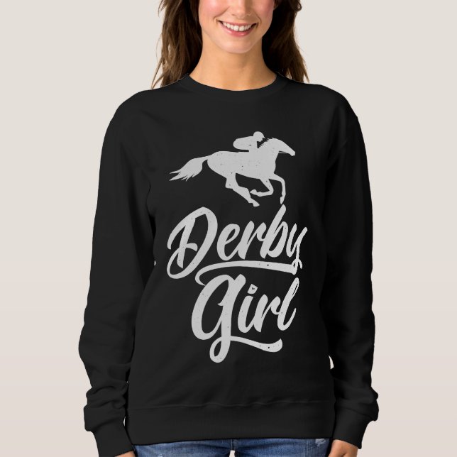 Sudadera Derby Day, Derby Girl, Kentucky horse racing, wome (Anverso)
