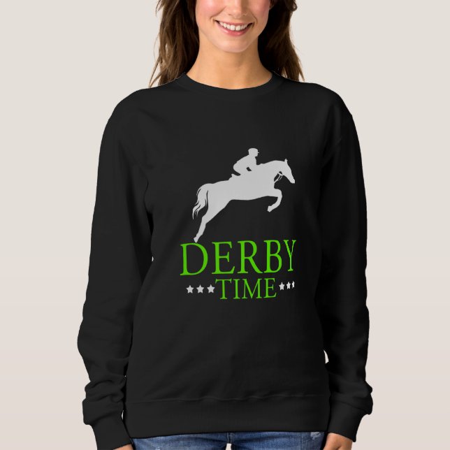 Sudadera Derby Time Horse Carreras Dad Horses Appartal (Anverso)