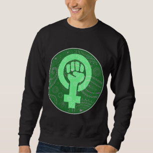 Sudadera Derechos de aborto feminista puño Verde Bandana Pr