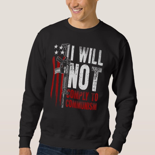 Sudadera Derechos De Armas De Bandera Estadounidense Que No (Anverso)