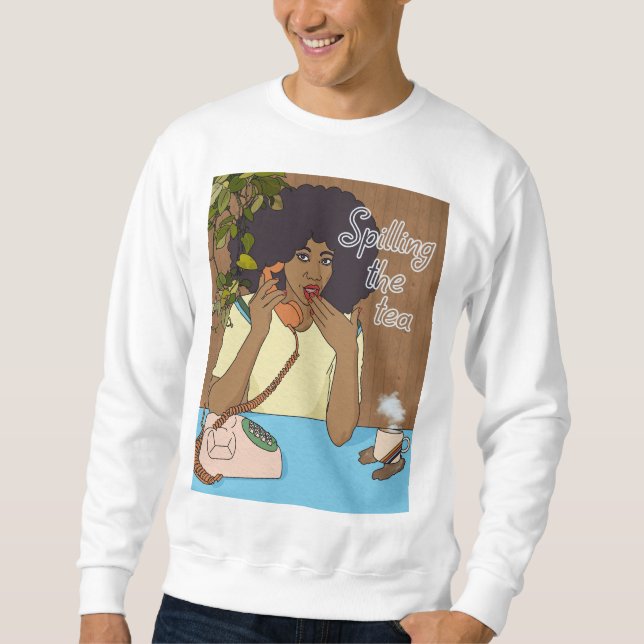 Sudadera Derramar el té (Anverso)