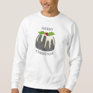 Sudadera Derrame PURPURINA de plata pudding festivo   NAVID