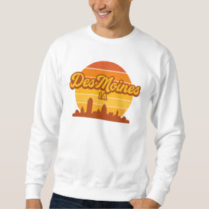 Sudadera Des Moines Iowa Skyline Sunset   Orgullo de la ciu
