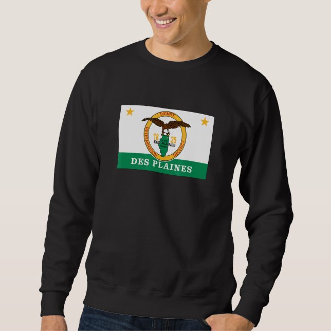 Sudadera Des Plaines Illinois Flag (Anverso)