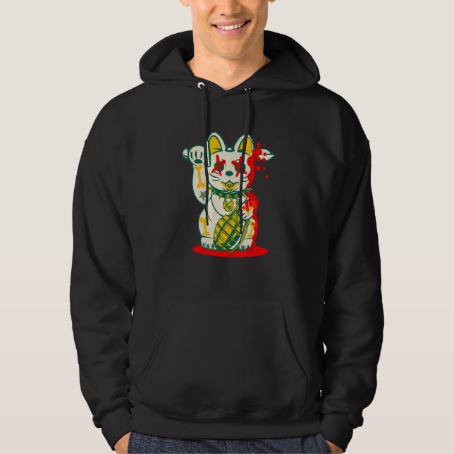Sudadera Desafortunado Gato Lucky (Anverso)
