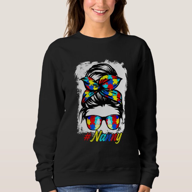 Sudadera Desagradable Bun Bandana Chicas Mujeres Autismo (Anverso)