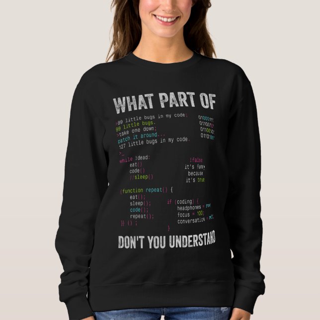 Sudadera Desarrollador de Software Ingeniero Informático Ne (Anverso)
