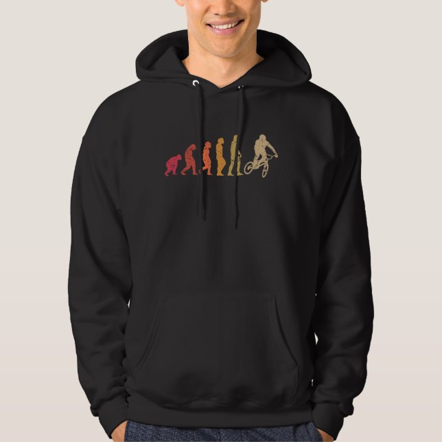 Sudadera Desarrollo de bicicletas retro BMX Evolution man (Anverso)