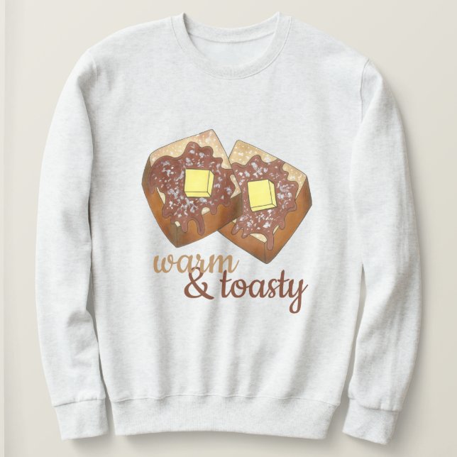 Sudadera Desayuno con jarabe de tostada francés caliente y  (Anverso del diseño)