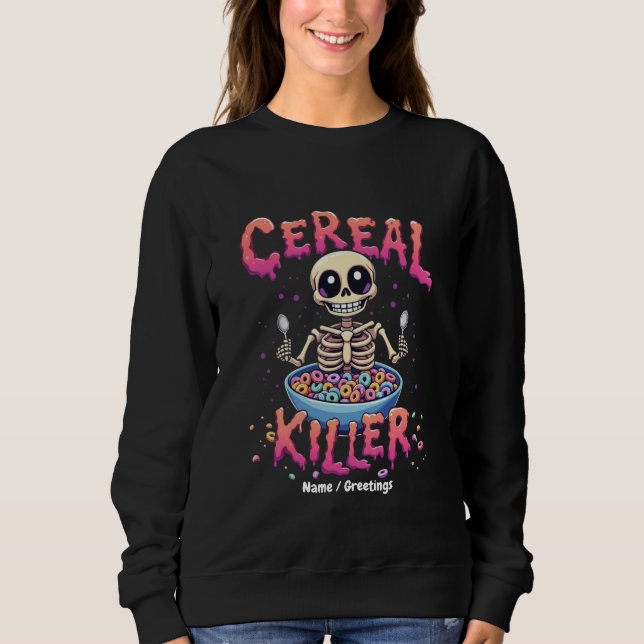 Sudadera Desayuno de asesinos de cereales Gracioso Cereal B (Anverso)