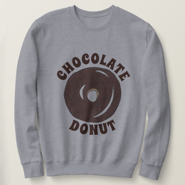 Sudadera Desayuno de donut de pastel de chocolate acristala (Anverso del diseño)