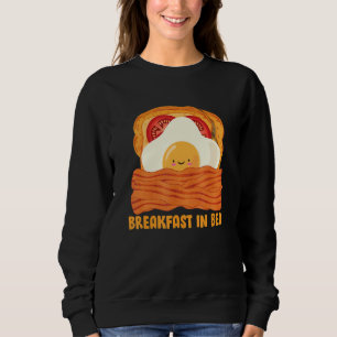 Sudadera Desayuno Gracioso En Motif De Cama Con Huevo Frito