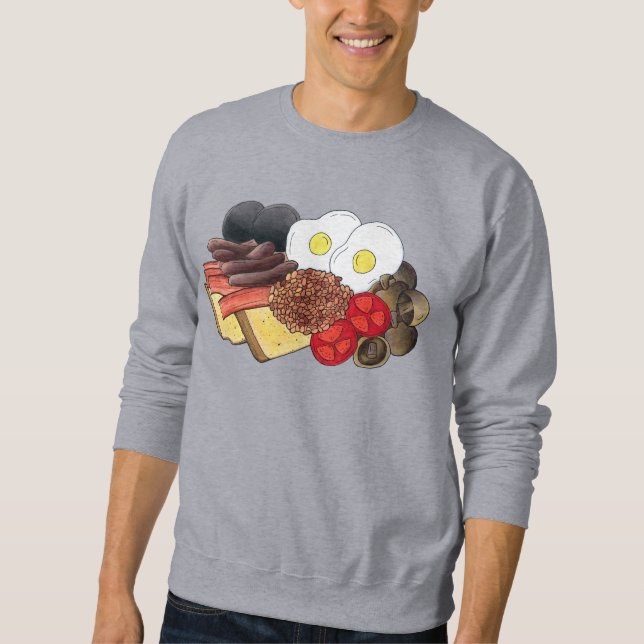 Sudadera Desayuno inglés completo Fryup British Food (Anverso)