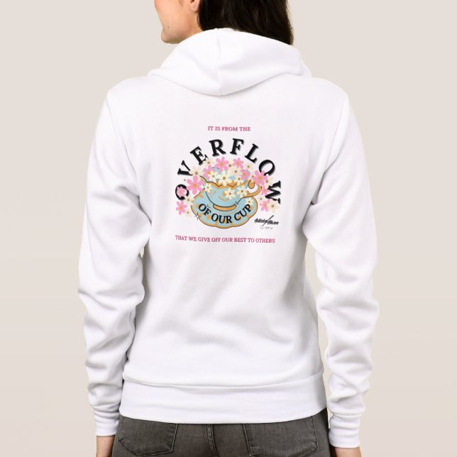 Sudadera Desbordamiento de azip Hoodie completo por la poet (Reverso)