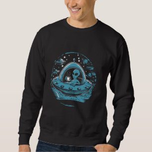 Sudadera Descanso de café OVNI Funny Alien Caffeine Fix UAP