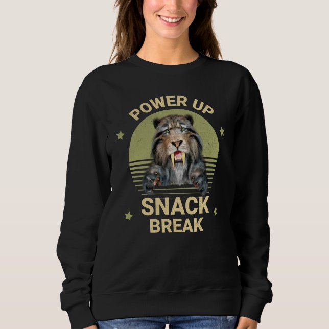 Sudadera Descanso para un Snack de Recarga Tigre Dientes de (Anverso)