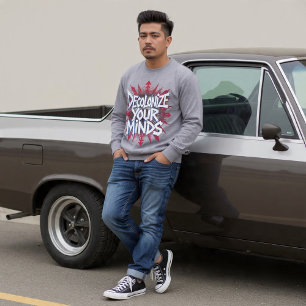 Sudadera Descoloniza Tus Mentes (Puntos)