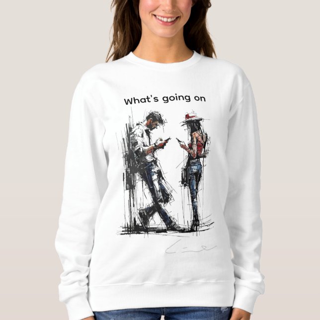 Sudadera Desconectados juntos, adición digital  (Anverso)