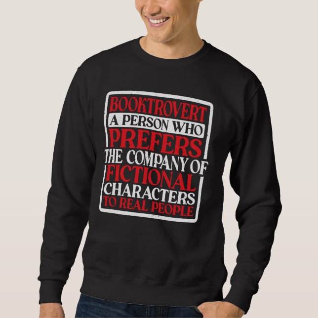 Sudadera Descripción de la definición de Booktrovert — (Anverso)