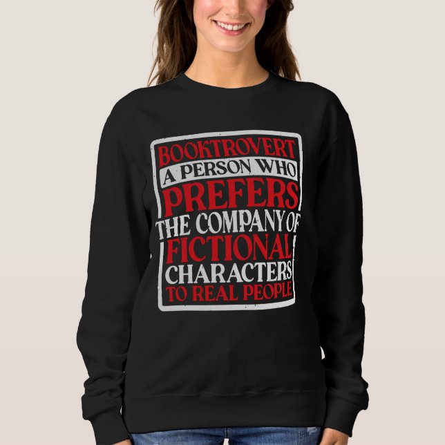 Sudadera Descripción de la definición de Booktrovert — (Anverso)