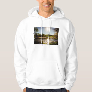 Sudadera Descripción de los bancos de un río con el cielo