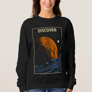 Sudadera Descubra el planeta espacial Vintage Retro Stars C