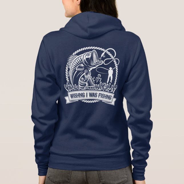 Sudadera Desearía Estar Pescando (Reverso)