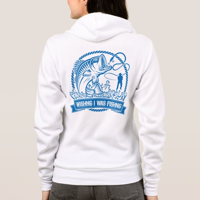 Sudadera Desearía Estar Pescando (Reverso)